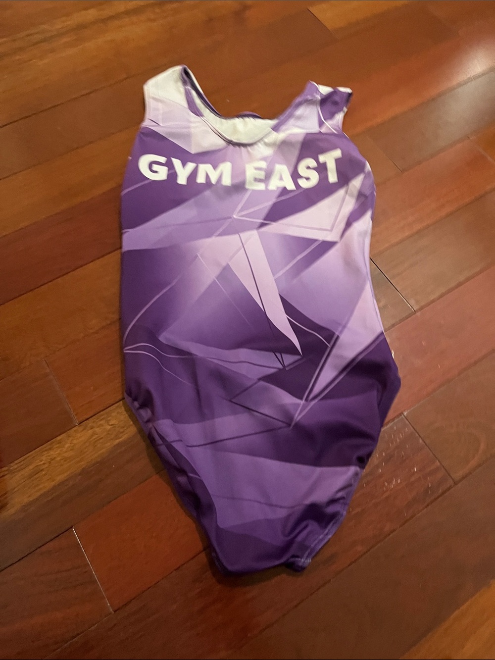 GYM EAST Purple Geometric Gymnastics Leotard